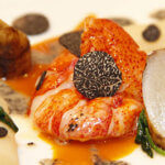 Buttered Poached Lobster, Salsify Spinach, Black Truffle, Jus De La Presse