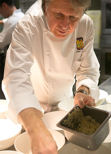 Chef Dean Fearing Prepping
