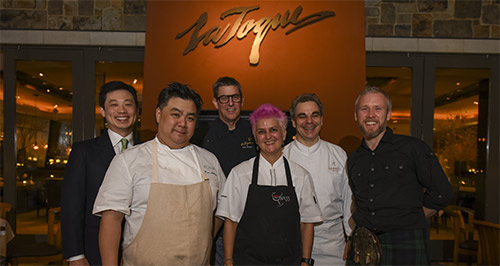 Robert Chang, Chefs Ryan McCaskey, Ken Frank, Cristina Bowerman, Gabriel Kruether, Dr. Paul Thomas